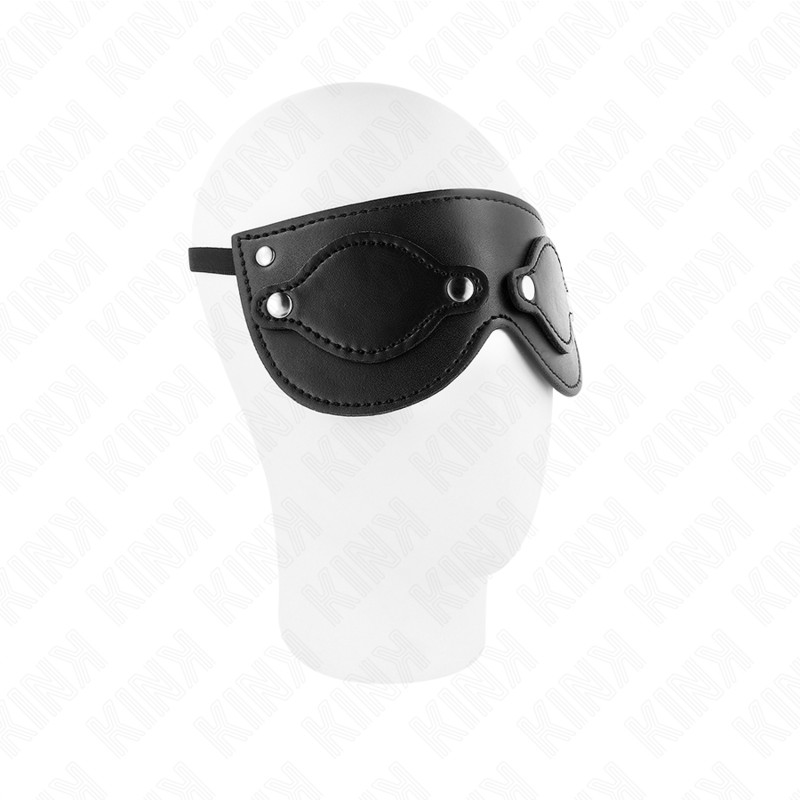 KINK - LEATHERETTE MASK WITH DETACHABLE EYE COVERS 22 x 9 CM - 3