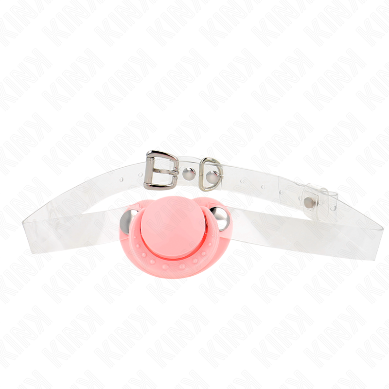 KINK - PINK PACIFIER-SHAPED GAG 5.5 x 4 CM ADJUSTABLE 43-60 CM
