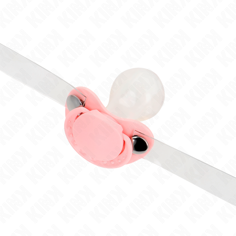 KINK - PINK PACIFIER-SHAPED GAG 5.5 x 4 CM ADJUSTABLE 43-60 CM