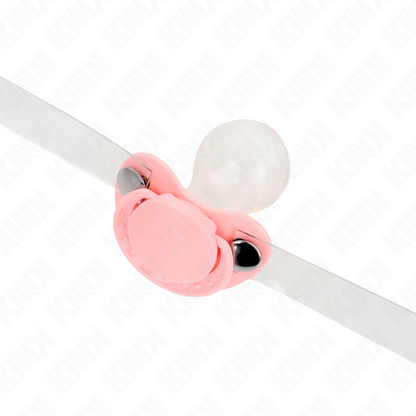 KINK - PINK PACIFIER-SHAPED GAG 5.5 x 4 CM ADJUSTABLE 43-60 CM