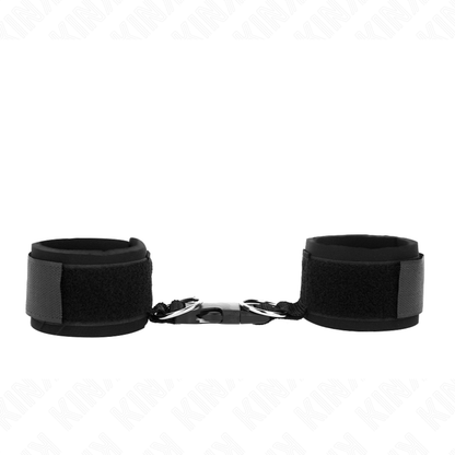 KINK - NEOPRENE HOOK&LOOP FASTENER WRIST RESTRAINTS BLACK ADJUSTABLE 22-34 CM - 1