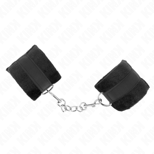 KINK - BLACK BEGINNERS FUR CUFFS 30 X 7 CM