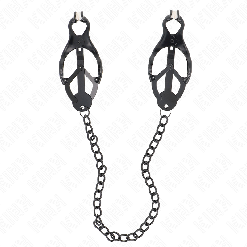 KINK - JAPANESE CLOVER NIPPLE CLAMPS WITH CHAIN BLACK 30 CM - 1