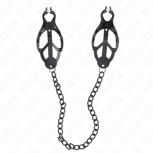 KINK - JAPANESE CLOVER NIPPLE CLAMPS WITH CHAIN BLACK 30 CM - 1