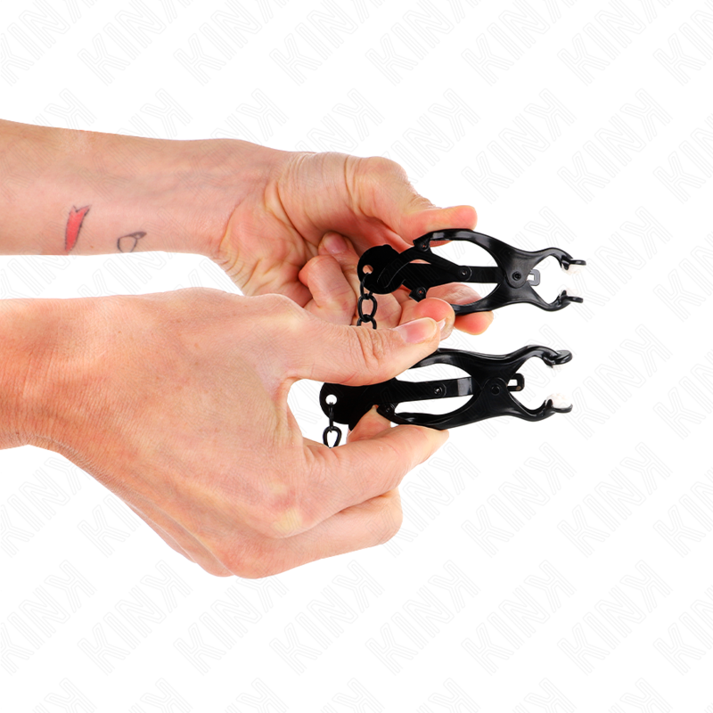 KINK - JAPANESE CLOVER NIPPLE CLAMPS WITH CHAIN BLACK 30 CM - 2