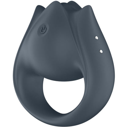 SATISFYER - PERFECT PAIR 2 MULTIVIBRATOR 2 IN 1 COCK RING AND FINGER STIMULATOR GREY