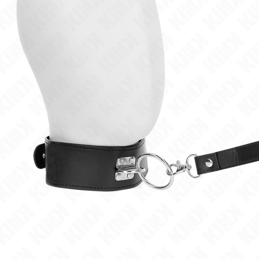 KINK - STUDDED LEASH 116 CM COLLAR WITH LEATHERETTE STRAP 50 X 5 CM - 1