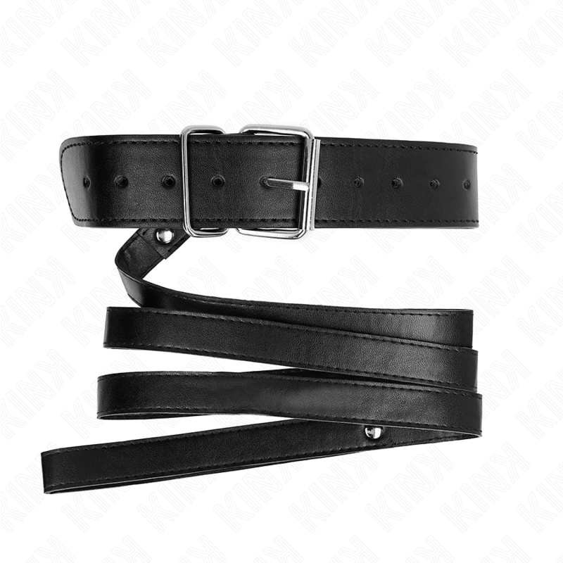 KINK - 116CM BLACK BELT NECKLACE ADJUSTABLE STRAP 32-50CM X 8CM