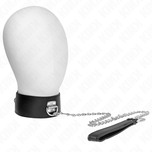 KINK - NECKLACE WITH BELT 65 CM WITH WIDE BLACK STRAP ADJUSTABLE 33.5-41 CM X 5 CM - 1