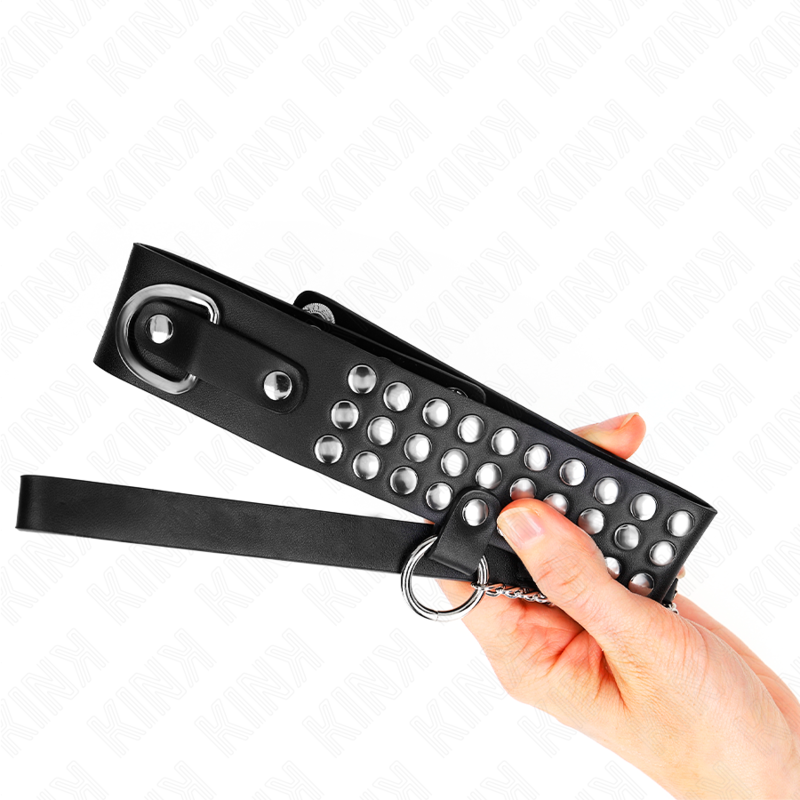 KINK - 65CM ADJUSTABLE POLISHED STRAP NECKLACE 37-42CM X 5.3CM