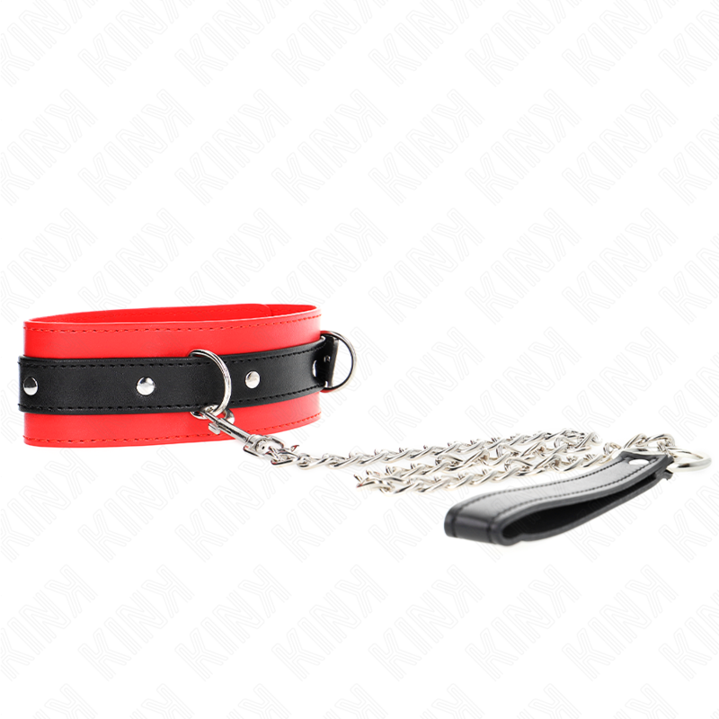 KINK - 65 CM BELT COLLAR WITH RED STRAP 54 X 4.5 CM