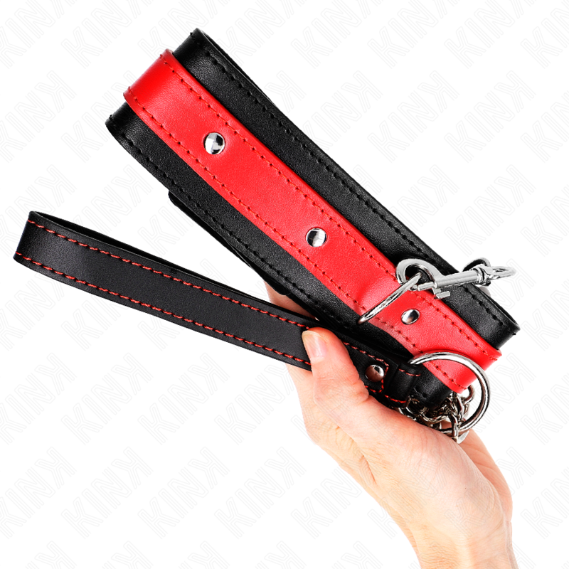KINK - RED STRAP NECKLACE 65 CM ADJUSTABLE 36-43 CM X 5 CM