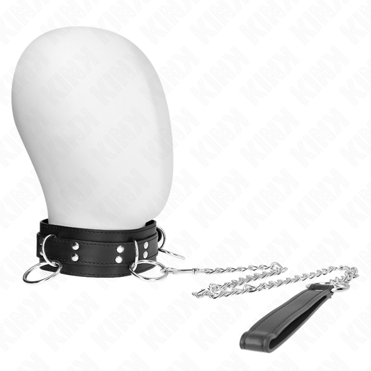 KINK - 3 RING SLAVERY NECKLACE WITH STRAP 80 CM 53 X 5 CM - 1