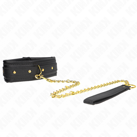 KINK - NECKLACE WITH SPONGE IMITATION LEATHER STRAP MODEL 1 ADJUSTABLE 37-54 CM X 3 CM - 1