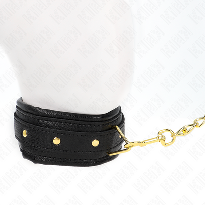 KINK - NECKLACE WITH SPONGE IMITATION LEATHER STRAP MODEL 1 ADJUSTABLE 37-54 CM X 3 CM - 3