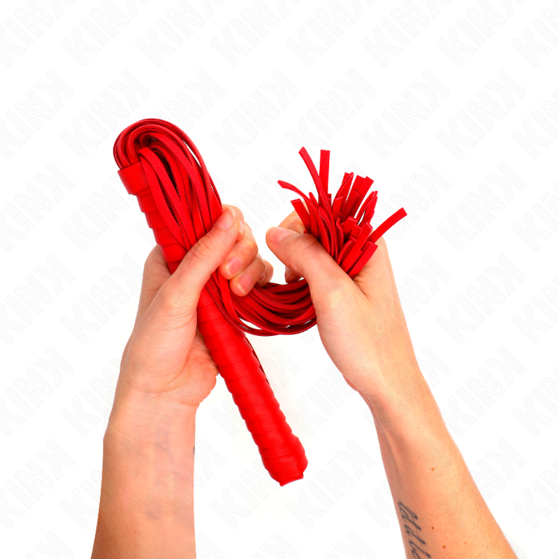 KINK - WHIP WITH TEXTURED RED HANDLE 48.5 CM