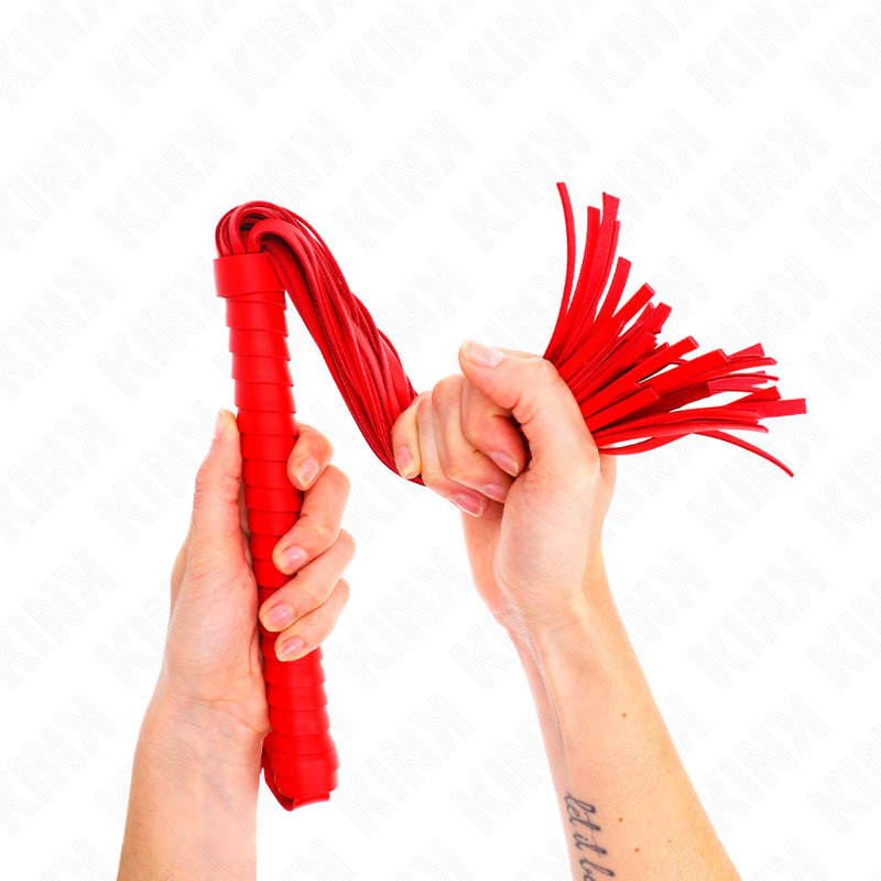 KINK - WHIP WITH TEXTURED RED HANDLE 48.5 CM