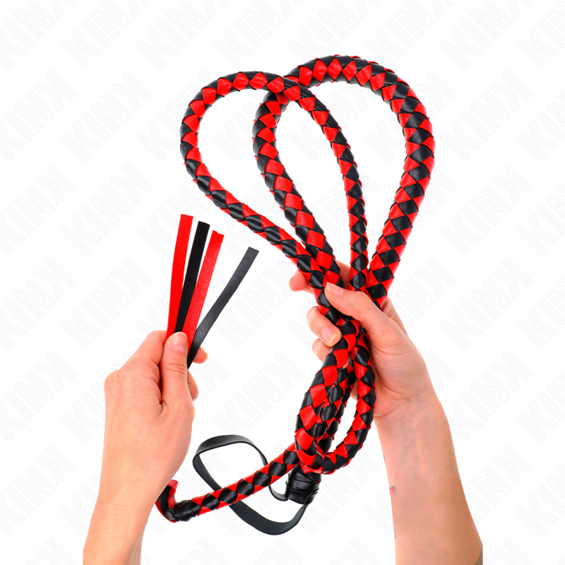 KINK - RED LONG SNAKE WHIP 210 CM - 4