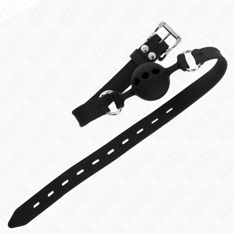 KINK - FULL SILICONE GABARD 55 x 2 CM WITH 4 CM BALL SIZE S BLACK ADJUSTABLE 35-51 CM
