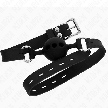 KINK - FULL SILICONE GABARD 55 x 2 CM WITH 4 CM BALL SIZE S BLACK ADJUSTABLE 35-51 CM