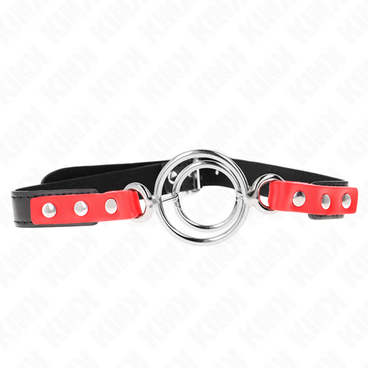 KINK - GAG WITH MULTIPLE O-RINGS 4 / 4.8 CM RED 38 X 56 CM - 1