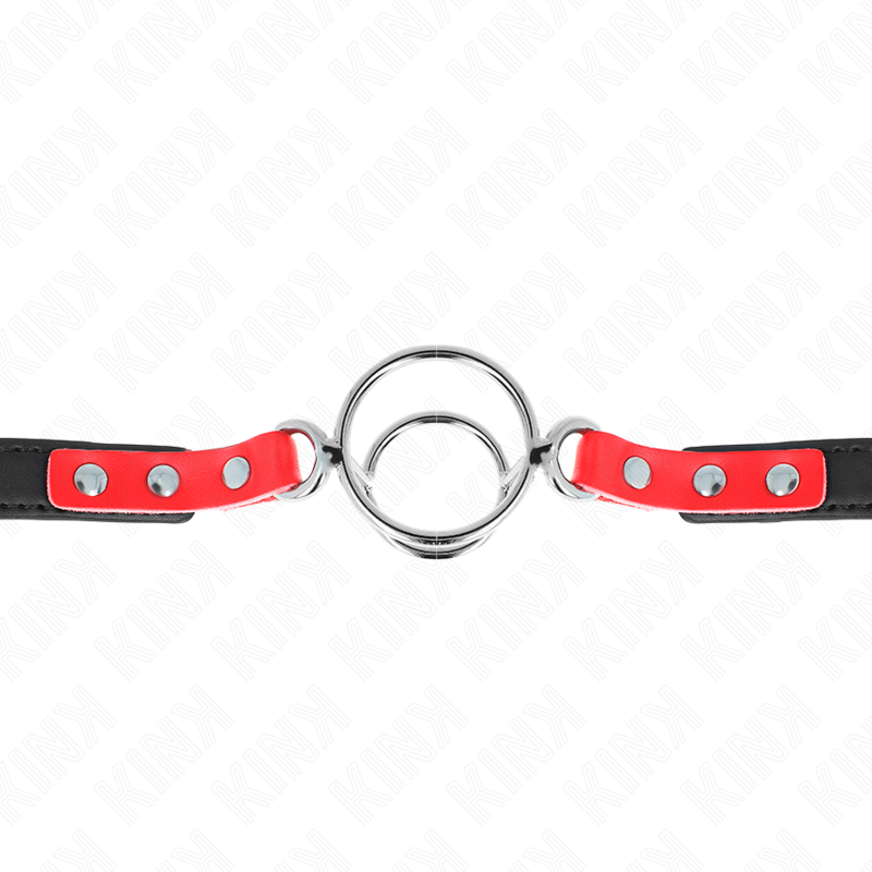 KINK - GAG WITH MULTIPLE O-RINGS 4/4.8 CM RED 38 X 56 CM