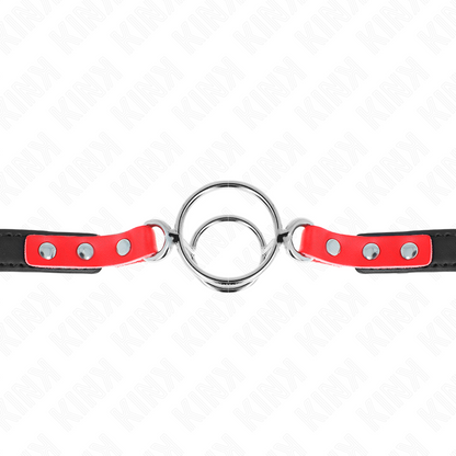 KINK - GAG WITH MULTIPLE O-RINGS 4/4.8 CM RED 38 X 56 CM