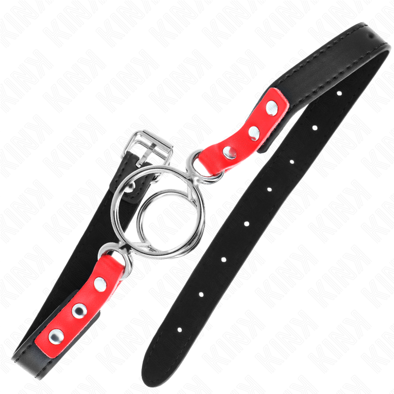 KINK - GAG WITH MULTIPLE O-RINGS 4/4.8 CM RED 38 X 56 CM