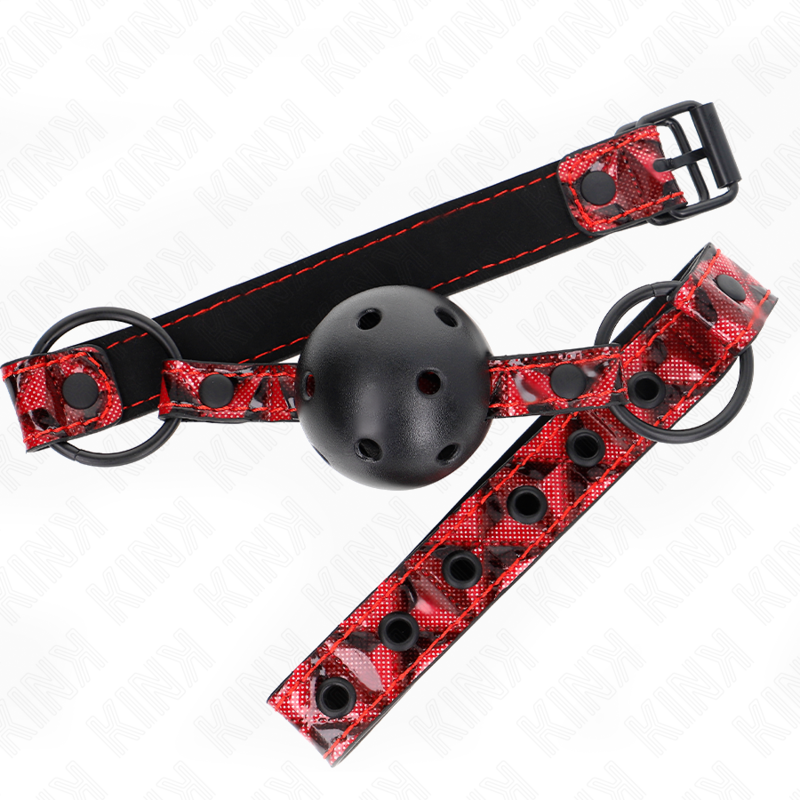 KINK - DIAMOND PATTERN BALL GAG 4.5 CM MODEL 2 64.5 CM ADJUSTABLE 42-60 CM