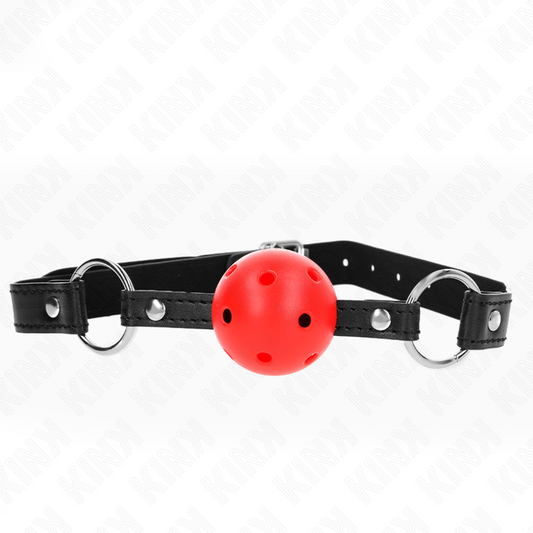 KINK - HOLLOW HARD RED BALL 4.5 CM GAG MODEL 1 63.5 X 2 CM - 1