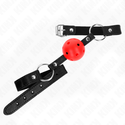 KINK - RED HARD HOLLOW BALL 4.5 CM GAG MODEL 1 63.5 X 2 CM