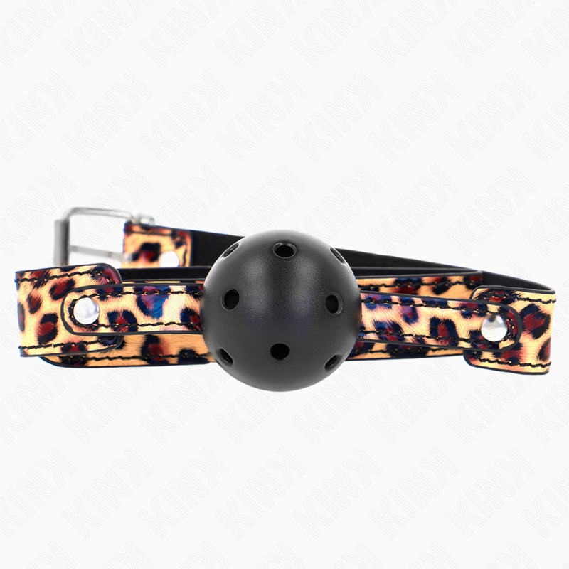 KINK - LEOPARD BREATHABLE BALL 4.5 CM GAG 65 x 2.5 CM - 5