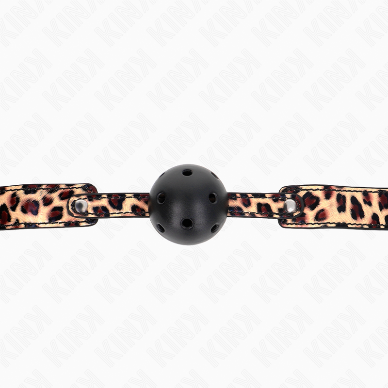 KINK - LEOPARD BREATHABLE BALL 4.5 CM GAG 65 x 2.5 CM - 3