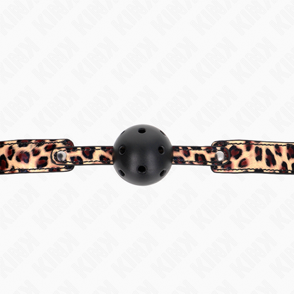 KINK - LEOPARD BREATHABLE BALL 4.5 CM GAG 65 x 2.5 CM - 3