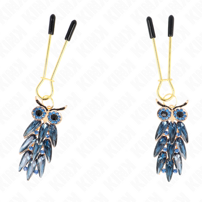 KINK - OWL PENDANT NIPPLE CLAMPS 6 CM - 1
