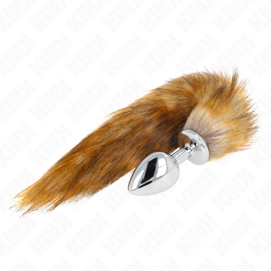 KINK - ANAL PLUG SIZE L 10 X 4 CM WITH SYNTHETIC TAIL 40 CM BROWN - 1