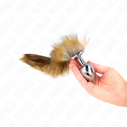 KINK - BUTT PLUG SIZE L 10 X 4 CM WITH 40 CM SYNTHETIC TAIL BROWN