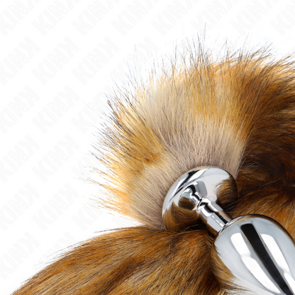 KINK - BUTT PLUG SIZE L 10 X 4 CM WITH 40 CM SYNTHETIC TAIL BROWN