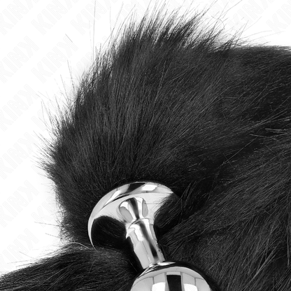 KINK - BUTT PLUG SIZE M 8 X 3.5 CM WITH 40 CM SYNTHETIC TAIL BLACK