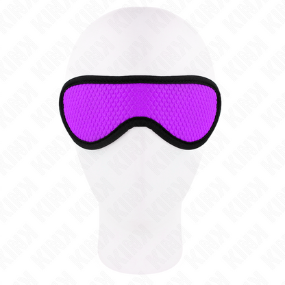 KINK - SCALED TEXTURED BLINDFOLD WITH PURPLE COVERED EDGE 20 x 7 CM