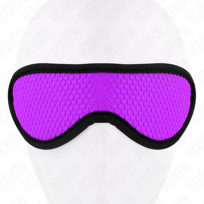 KINK - SCALED TEXTURED BLINDFOLD WITH PURPLE COVERED EDGE 20 x 7 CM
