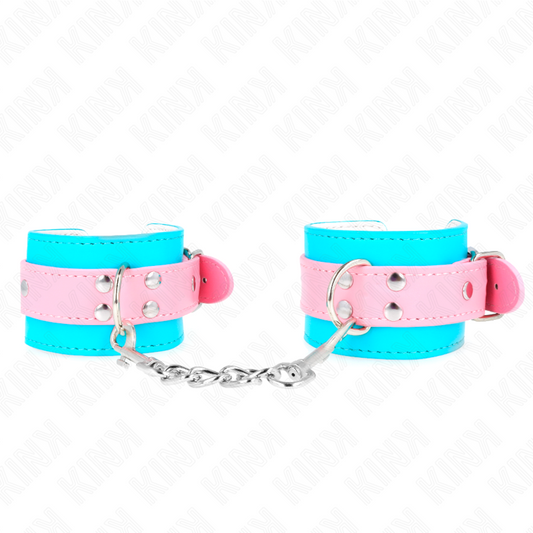 KINK - CUTE WRIST RESTRAINTS BLUE / PINK ADJUSTABLE 16-28 CM X 5 CM - 1