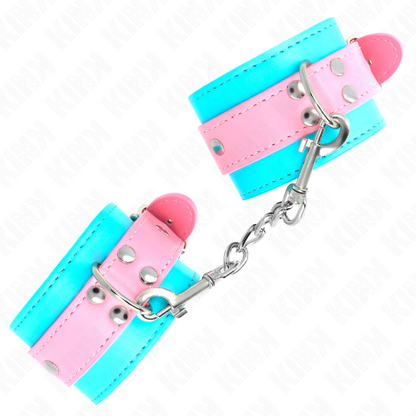 KINK - CUTE WRIST RESTRAINTS BLUE / PINK ADJUSTABLE 16-28 CM X 5 CM - 2