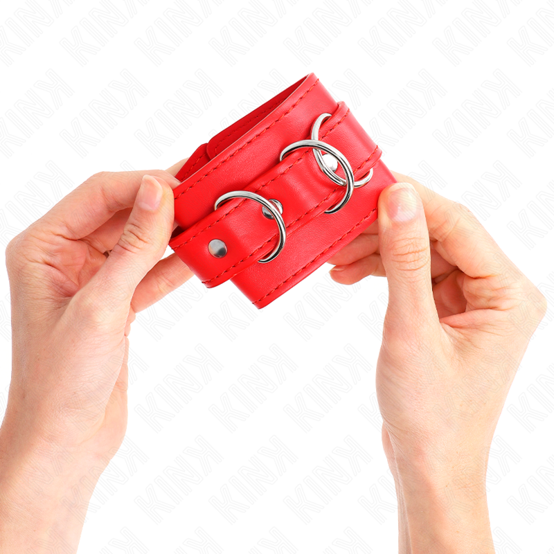 KINK - WRIST RESISTANCE WITH 3 ADJUSTABLE RINGS RED 17.5-25 CM X 6 CM