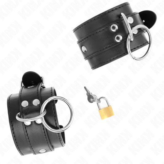 KINK - O-RING LOCKED WRIST RESTRAINTS BLACK ADJUSTABLE 20-28 CM X 5.5 CM - 1