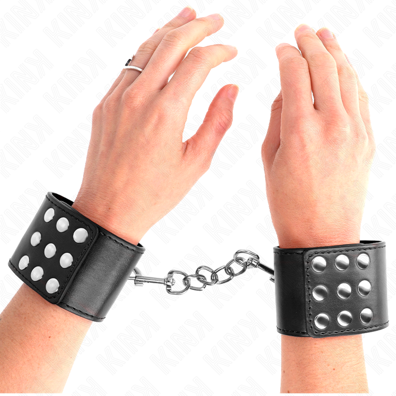 KINK - WRIST RESTRAINTS WITH SNAP FASTEN BLACK ADJUSTABLE 19-24 CM X 5.5 CM - 2