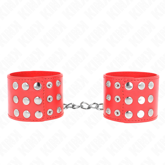 KINK - WRIST RESTRAINTS WITH SNAP FASTEN RED ADJUSTABLE 19-24 CM X 5.5 CM - 1
