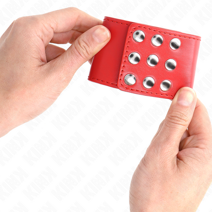 KINK - WRIST RESISTANCE WITH SNAP CLOSURE RED ADJUSTABLE 19-24 CM X 5.5 CM