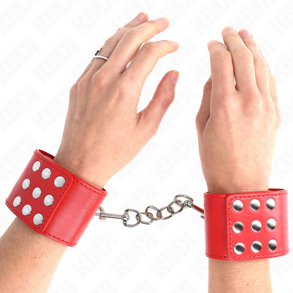KINK - WRIST RESTRAINTS WITH SNAP FASTEN RED ADJUSTABLE 19-24 CM X 5.5 CM - 4
