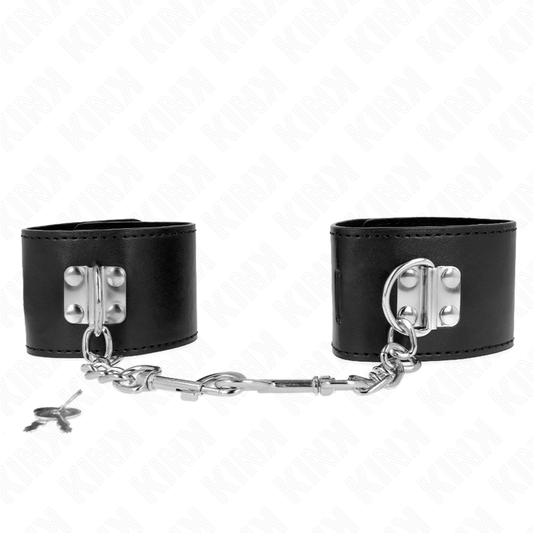 KINK - WRIST RESTRAINTS WITH PADLOCK CLOSURE BLACK ADJUSTABLE 16-23 CM X 5.5 CM - 1